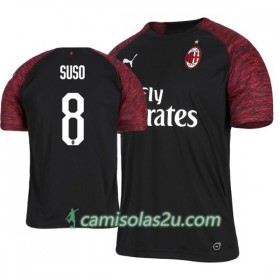 Camisolas de Futebol AC Milan Suso 8 Equipamento 3ª 2018/19 Manga Curta